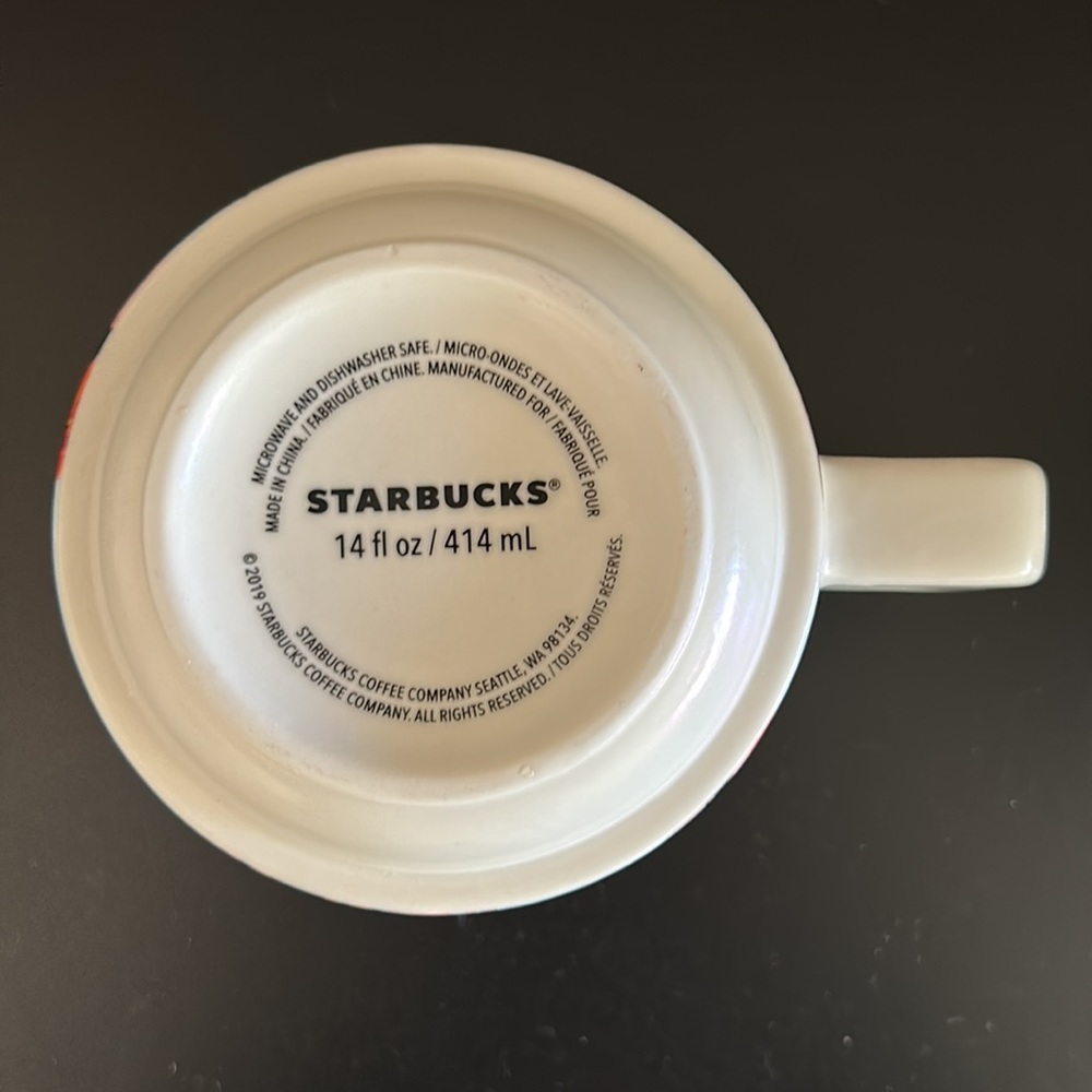Starbucks Ceramic 2019 Peony Swirl 14 oz Mug - Picture 6 of 6
